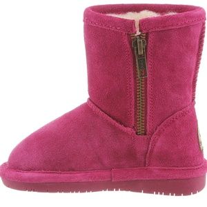 Bearpaw Girls Emma Zipper Berry Cranberry Boots